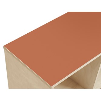 Kubus vitpigmenterad 3 fack med spegelrygg