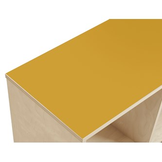 Kubus vitpigmenterad 3 fack med spegelrygg