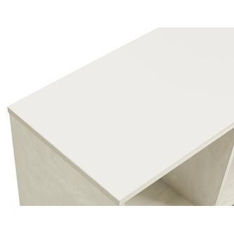 Kubus svängd 4 fack vitpig H55