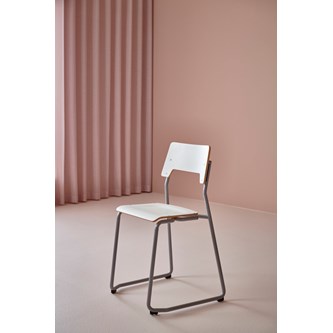 Stol Como FSC medstativ sh 45 cm mellan sits silverstativ