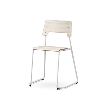 Stol Como FSC BX medstativ sh 45 cm mellan sits vitt stativ