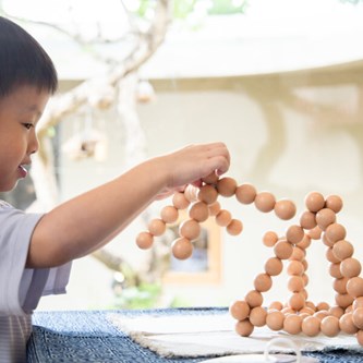 Böjliga kulor, naturfärgade