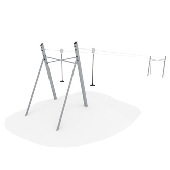 Linbana för slänt dubbel 22,5 m