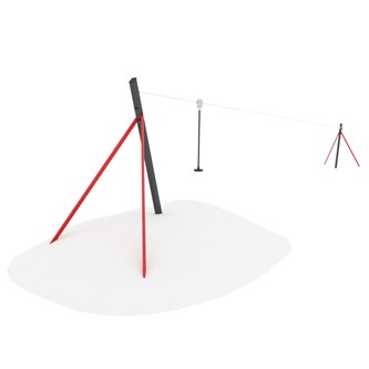 Linbana för slänt singel 22,5 m