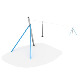 Linbana för slänt singel 22,5 m