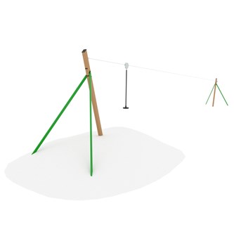 Linbana för slänt singel 22,5 m