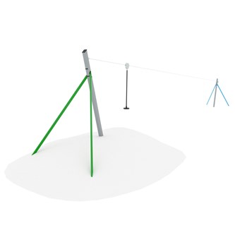 Linbana för slänt singel 22,5 m