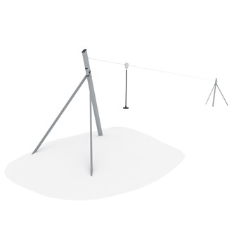 Linbana för slänt singel 22,5 m