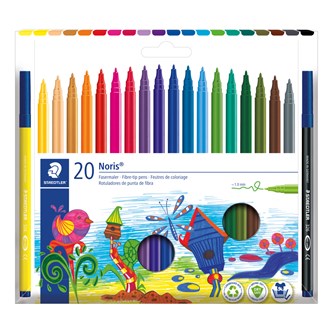 Fiberpennor Staedtler Noris, 20-pack