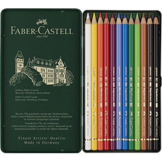 Färgpennor Polychromos, 12-pack