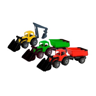 Traktor och grävare 3 st