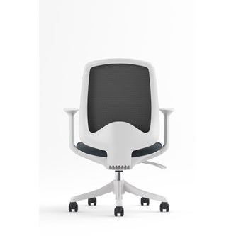 Kontorsstol Caen vit bas