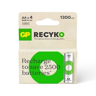 Batteri AA, laddningsbart 4-pack