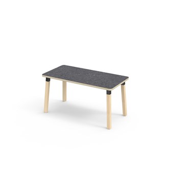 Bord Helmi akustik linoleum 120x60 cm svart hylsa