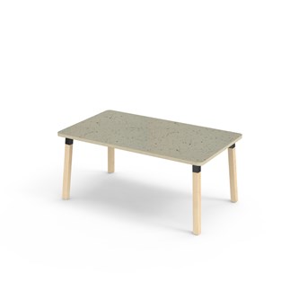 Bord Helmi akustik linoleum 140x80 cm svart hylsa