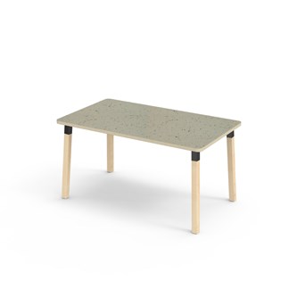 Bord Helmi akustik linoleum 140x80 cm svart hylsa