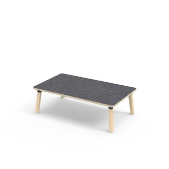 Bord Helmi akustik linoleum 140x80 cm svart hylsa