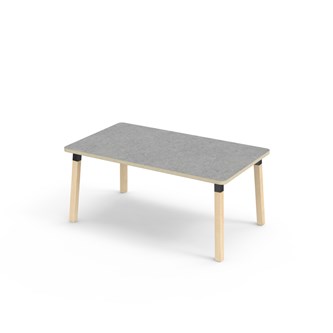 Bord Helmi akustik linoleum 140x80 cm svart hylsa