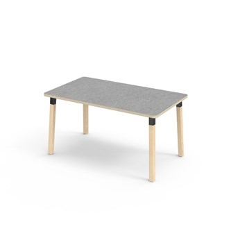 Bord Helmi akustik linoleum 140x80 cm svart hylsa