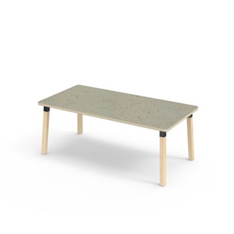 Bord Helmi akustik linoleum 160x80 cm svart hylsa