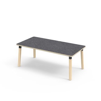 Bord Helmi akustik linoleum 160x80 cm svart hylsa