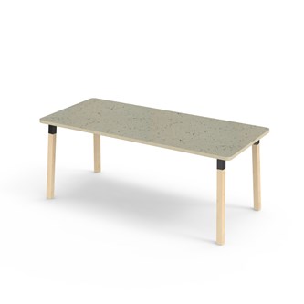 Bord Helmi akustik linoleum 180x80 cm svart hylsa