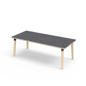 Bord Helmi akustik linoleum 180x80 cm svart hylsa