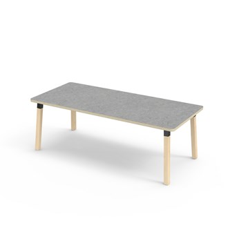 Bord Helmi akustik linoleum 180x80 cm svart hylsa