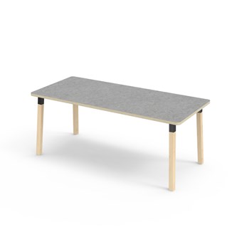 Bord Helmi akustik linoleum 180x80 cm svart hylsa