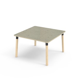 Bord Helmi akustik linoleum 120x120 cm svart hylsa