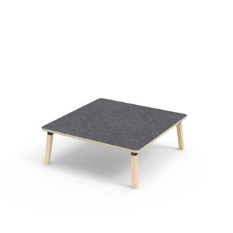 Bord Helmi akustik linoleum 120x120 cm svart hylsa