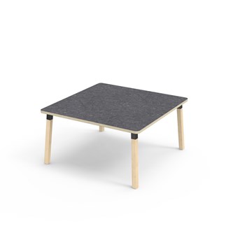 Bord Helmi akustik linoleum 120x120 cm svart hylsa