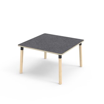Bord Helmi akustik linoleum 120x120 cm svart hylsa