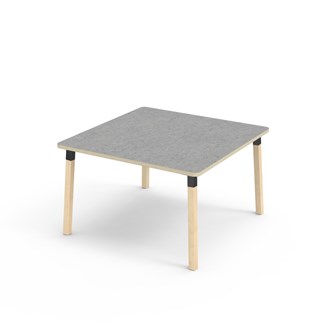 Bord Helmi akustik linoleum 120x120 cm svart hylsa