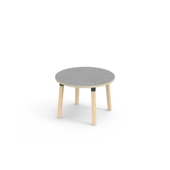 Bord Helmi akustik linoleum ø 90 cm svart hylsa