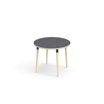 Bord My akustik linoleum ø 90 cm svart hylsa