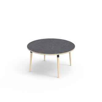 Bord My akustik linoleum ø 120 cm svart hylsa