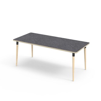 Bord My akustik linoleum 180x80 cm svart hylsa