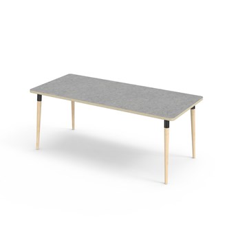 Bord My akustik linoleum 180x80 cm svart hylsa