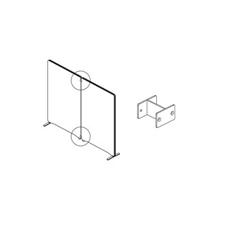 Edge koppling 2 skärmar, rak