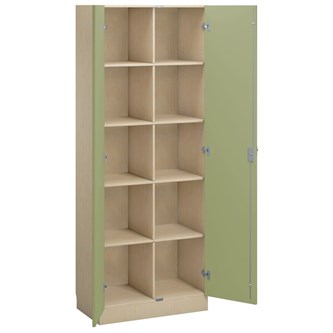 Norden FSC materialskåp 10 fack B80xD47 björk