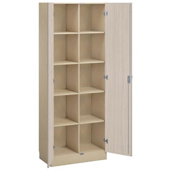 Norden FSC materialskåp 10 fack B80xD47 björk
