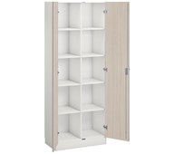 Norden FSC materialskåp 10 fack B80xD47 vit