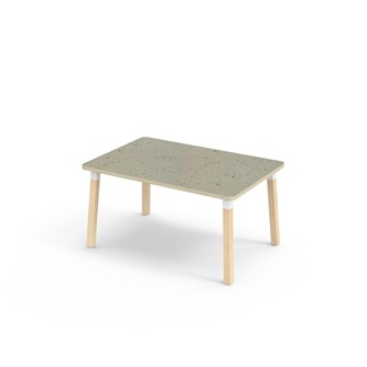 Bord Helmi akustik linoleum 120x80 cm vit hylsa