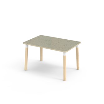 Bord Helmi akustik linoleum 120x80 cm vit hylsa