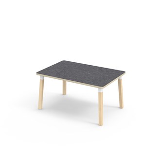 Bord Helmi akustik linoleum 120x80 cm vit hylsa