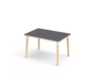 Bord Helmi akustik linoleum 120x80 cm vit hylsa