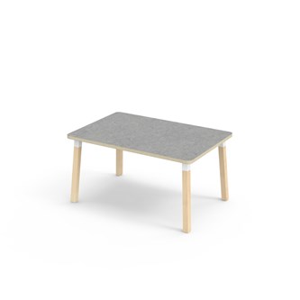 Bord Helmi akustik linoleum 120x80 cm vit hylsa