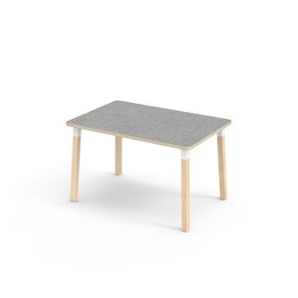 Bord Helmi akustik linoleum 120x80 cm vit hylsa