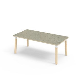 Bord Helmi akustik linoleum 160x80 cm vit hylsa